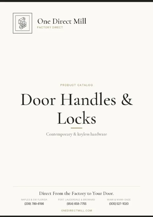 Door Handles & Locks catalog cover — One Direct Mill