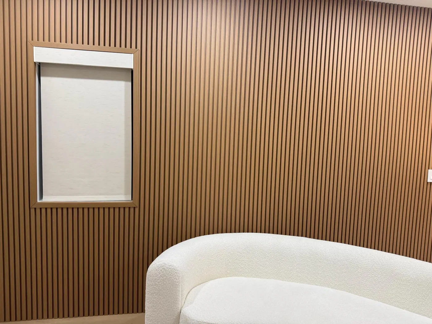 Slat-wall millwork — One Direct Mill project in South Florida
