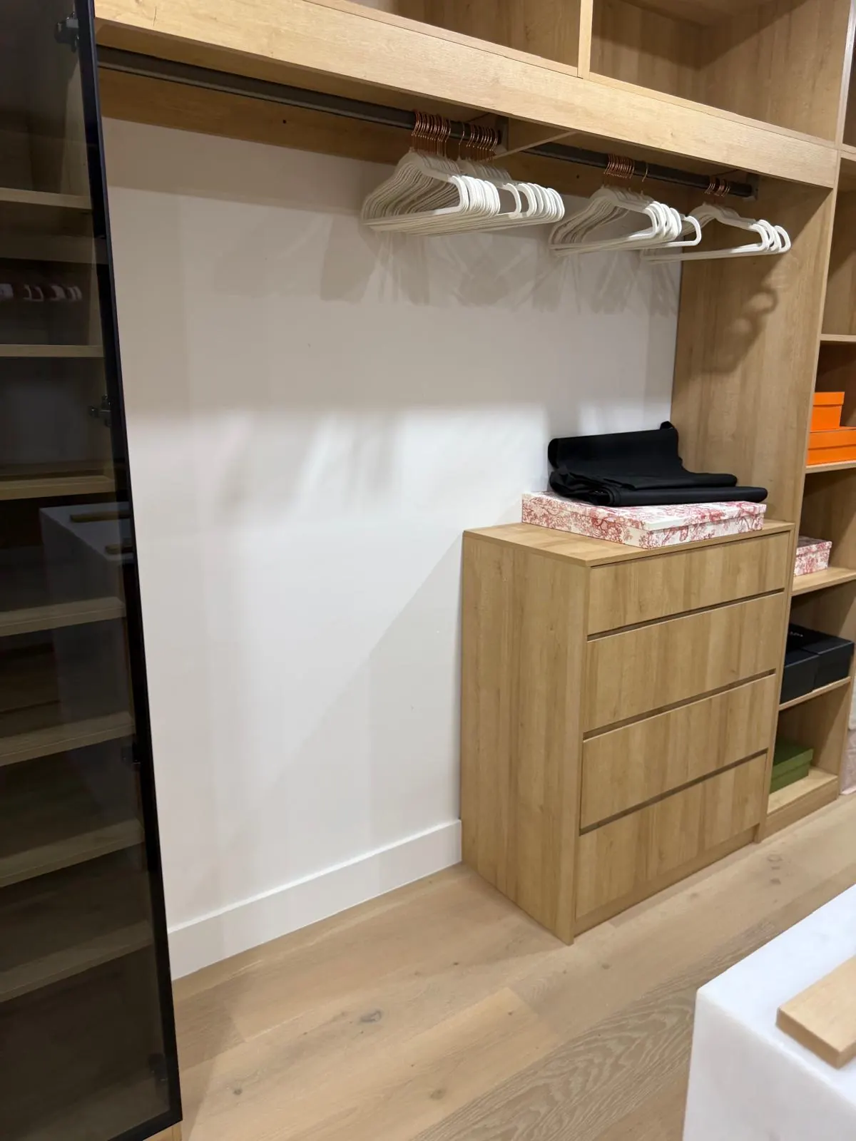 Closet drawers & hanging — One Direct Mill project in South Florida