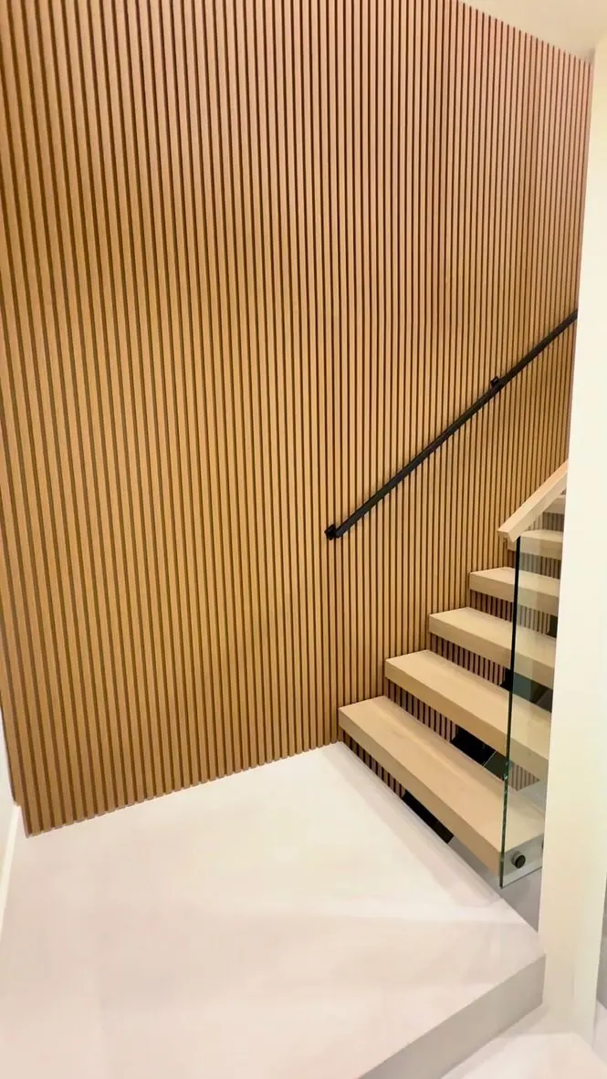 Slat-wall detail — One Direct Mill project in South Florida